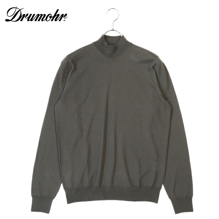【40%OFF・新品・48】Drumohr MODERN（ドルモア）スーパーファインメリノウール 30GGモックネックニット 薄墨色 D0D144-665