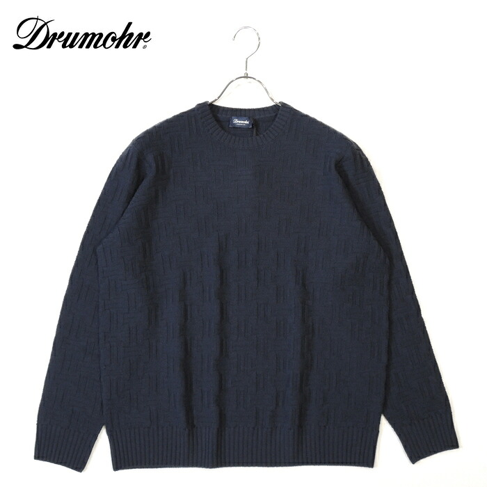 【40%OFF・新品・52】Drumohr(ドルモア)ファインメリノウール 8GGクルーネックニット ネイビー D8M103RL-768|ilcinque 店