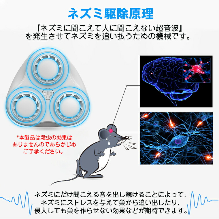 ネズミ駆除 超音波 強力 電磁波 有効範囲300 害虫駆除器 三つスピーカー ねずみ駆除 コンセント式 省エ 送料無料 電池充電不要 22年最新