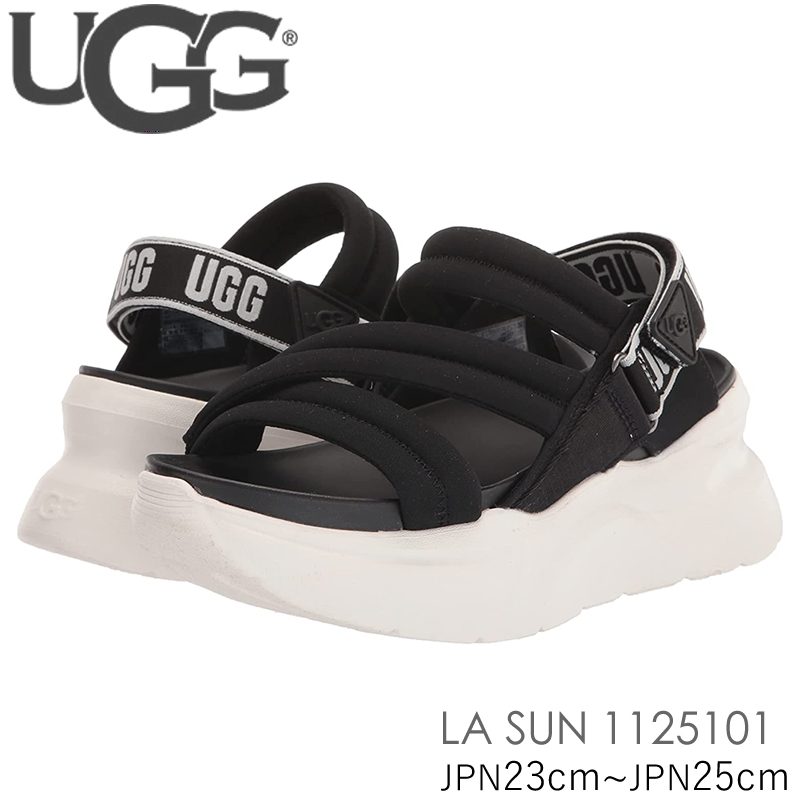 【楽天市場】アグ ストラップ サンダル UGG LA SUN 厚底 ブラック 1125101 正規品取扱店舗：おしゃれブランド揃う Y’s