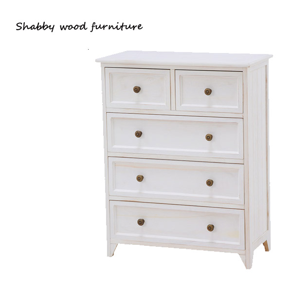 チェスト[MCH-5386AW] 幅60 タンス たんす リビング収納 おしゃれ シンプル ナチュラル かわいい 白 Shally SHABBY WOOD FURNITURE