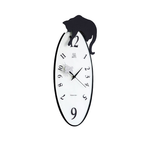 【マラソン限定!確率1/2で最大100％ポイントバック】掛け時計 Arti e Mestieri【TOMMY wall clock 2598-C71】アルティ エ ミスティエリ デザイナーズクロック 猫好き 猫推し 小鳥 楕円形 おしゃれ ウォールクロック