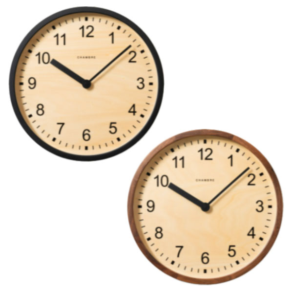 【マラソン限定!確率1/2で最大100％ポイントバック】38cm 見やすい 大きいサイズ 時計 clock とけい【大きな公共時計 BLACK/WALNUT】施設 図書館 病院 学校 オフィス ホール