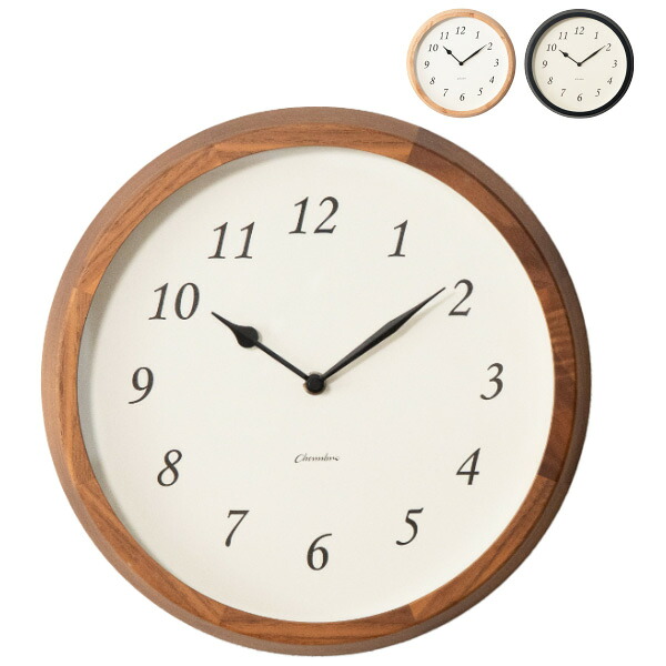 【マラソン限定!確率1/2で最大100％ポイントバック】電波時計 Clair CLOCK OAK/WALNUT/BLACK CH-076OA/CH-076WN/CH-076BK 無垢の木のやさしい時計 落ち着いた色 ナチュラル シック ウォルナット材 オーク材 ブナ材