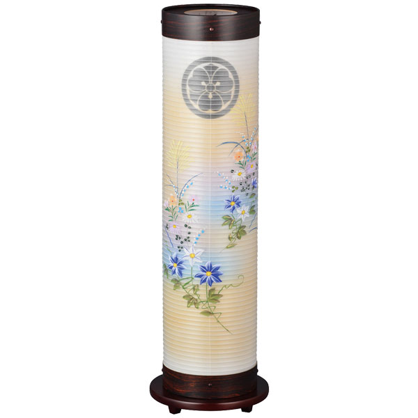 盆提灯 紋入り提灯 お盆ちょうちん お盆用品 お盆用 電気コード式 新盆 初盆 提灯 紋入り 【煌14号鉄仙ボカシ】｜アイルインテリアエクセル