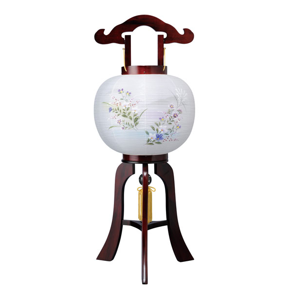 盆提灯 お盆ちょうちん 二重張 お盆用品 木製 新盆 初盆 【桜調桔梗撫子山ボカシ行灯 10号】 15,244円