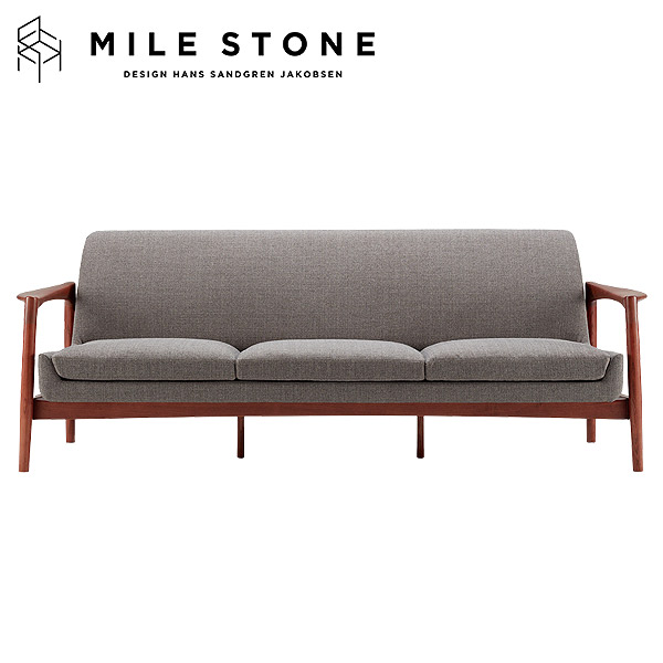ソファ MILE STONE SOFA 3S Fabric リビングソファー 3人掛け 3人用 3Pソファ ナチュラル シンプル