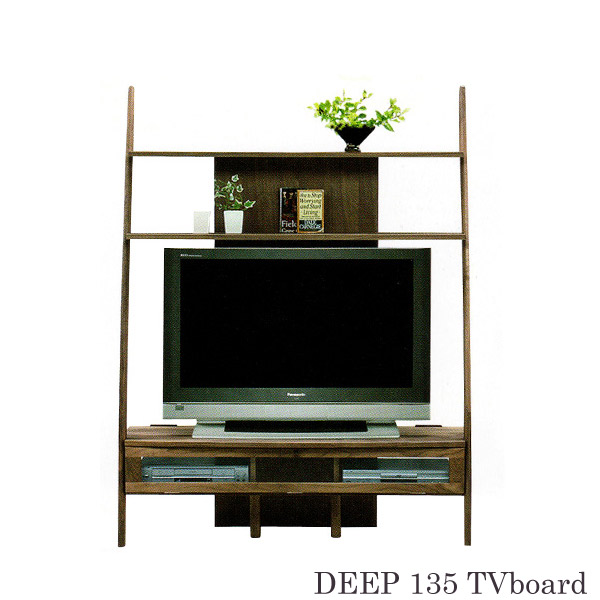 [DEEP2 ディープ2 135 TVボード] テレビ台 テレビボード TV台 AVボード ラック おしゃれ シンプル 北欧風 木製 収納 コンセント付｜アイルインテリアエクセル