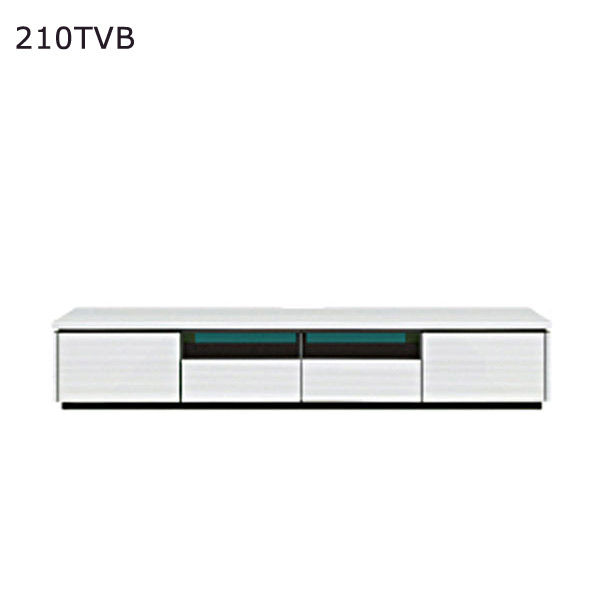 テレビ台 テレビボード 210cm 幅210cm 大型 【ラッシュ 210TVB】ホワイト ブラック ハイグロス コンセント付 おしゃれ 収納 モダン｜アイルインテリアエクセル