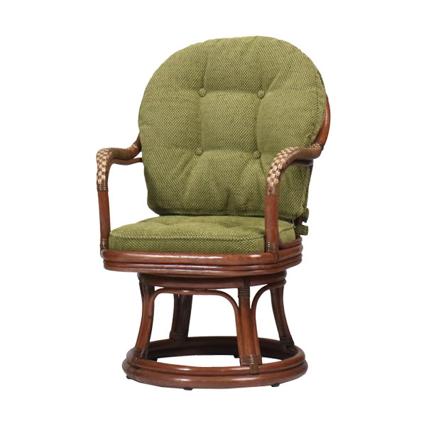 楽天市場】 ラタン 座椅子 籐家具 回転機能付き アームレスト付き 肘