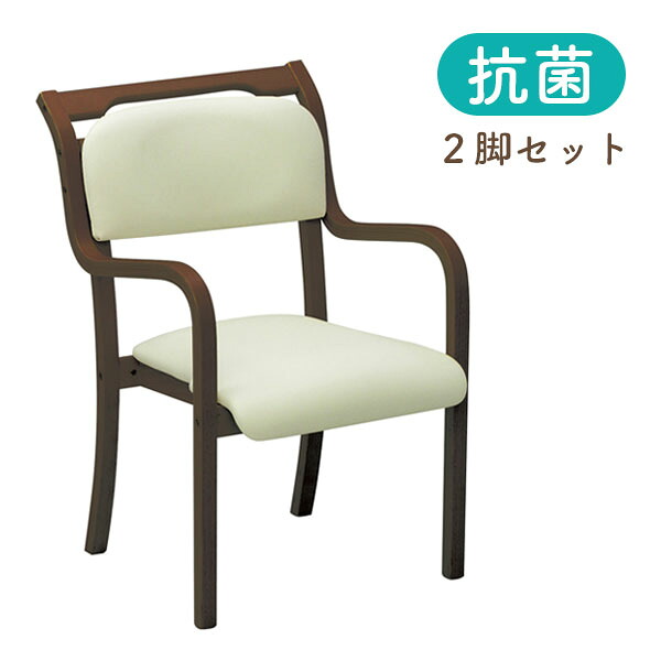 [スタッキングチェア だんらん(抗菌) 2脚セット BR-IV] 椅子 イス ダイニング おしゃれ シンプル ナチュラル 介護施設 レストラン コンパクト 24,069円