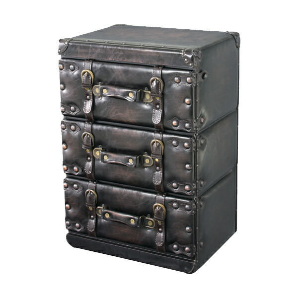 楽天市場】チェスト 収納 幅41 おしゃれ レトロ調 男前 トランク型