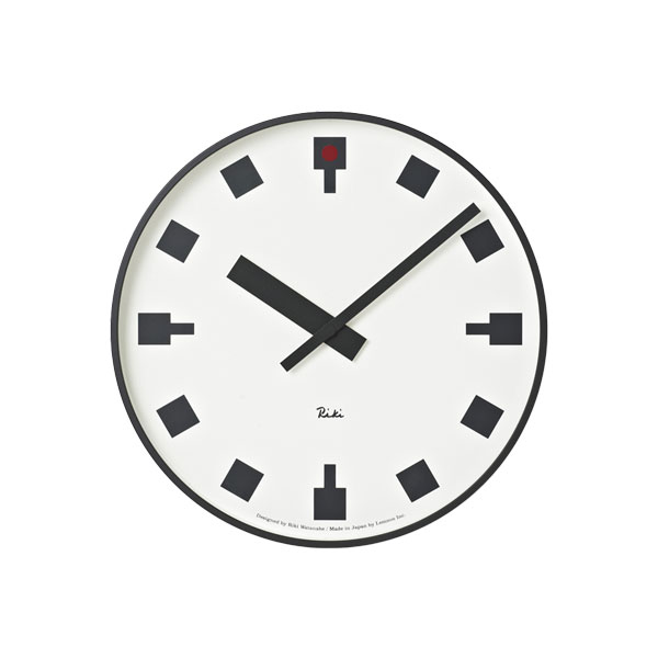 日本製 [日比谷の時計 Φ25.6 掛時計 WR12-03] ウォールクロック 壁掛け時計 丸時計 視認性 ユニバーサルデザイン タイムレス 空間になじむ RIKI 渡辺力