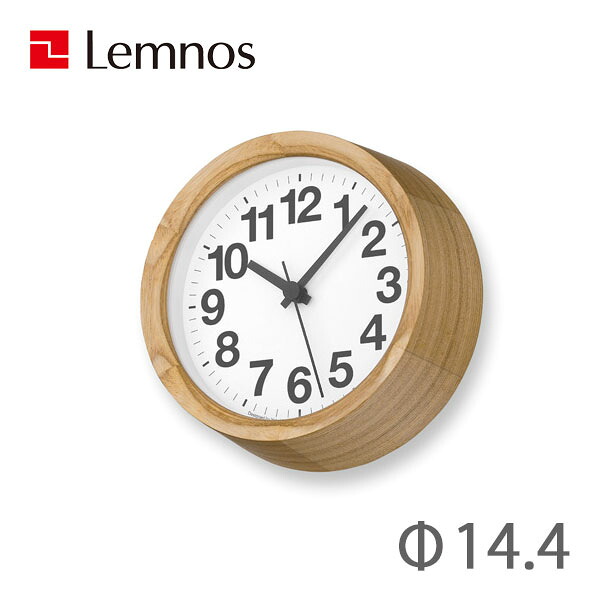 [Clock A Small クロック エー スモール YK24-14 OAK] 日本製 掛け時計 壁掛け ウォールクロック おしゃれ シンプル ナチュラル デザイナーズ 合わせやすい 木目