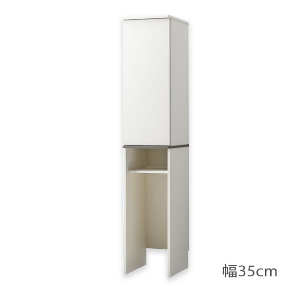 ラック キャビネット キッチン ランドリーチェスト 収納 おしゃれ シンプル コンパクト 隙間 すき間 [プラシア 幅35cmダストボックス上収納 PCK-1835ST]｜アイルインテリアプランニング