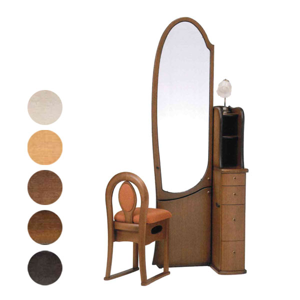 楽天市場】ドレッサー 鏡台 幅63 ライト付き チェア付き コンセント