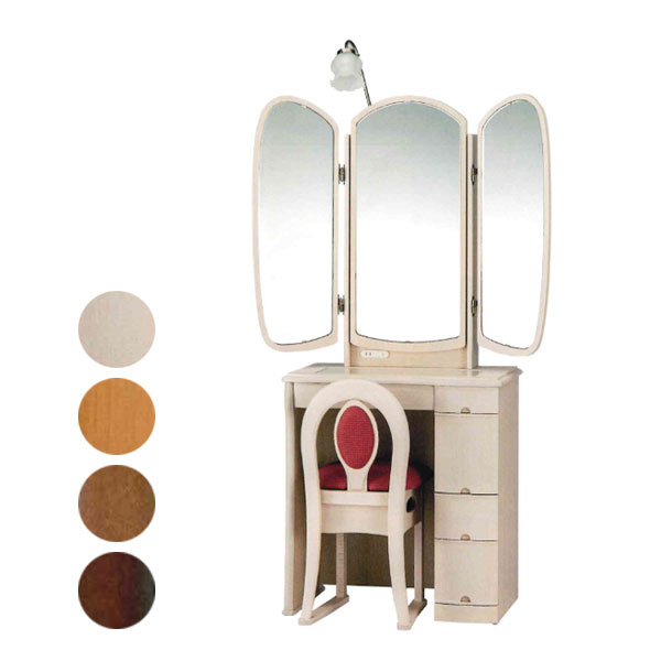 楽天市場 Aleteycia アルティシア アルティシア三面収納 ドレッサー 鏡台 化粧台 イス付 幅70 アイルインテリアプランニング