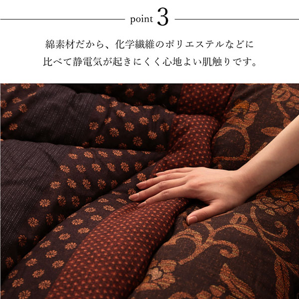 こたつ布団 掛敷セット 厚掛けこたつ布団 正方形 205×205 (万葉 BR BL 掛敷セット)こたつテーブル適応サイズ こたつ用布団・カバー | lapasmajalengka.kemenkumham.go.id