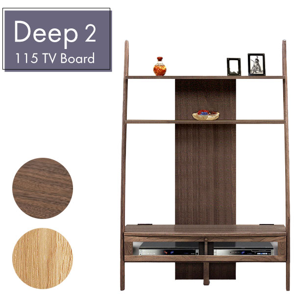 [DEEP2 ディープ2 115 TVボード] テレビ台 テレビボード TV台 AVボード ラック おしゃれ シンプル 北欧風 木製 収納 コンセント付