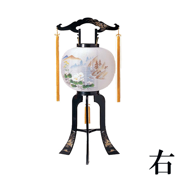 盆提灯 対仕様 提灯 廻転行灯 【松川(右) 4171】 盆ちょうちん お盆 初盆 新盆 お盆用品 仏壇 仏具 神具 仏具 盆提灯|アイルインテリアプランニング