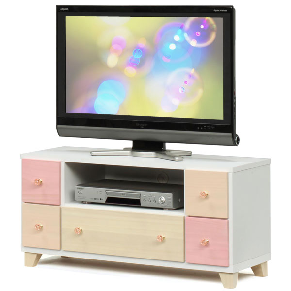 スプラウト 94 TV台 ローボード テレビ台 収納 かわいい おしゃれ ピンク ホワイト 姫