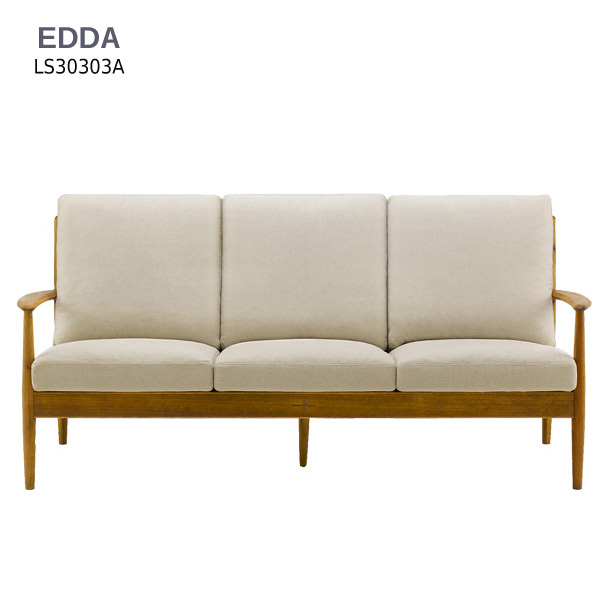 3人用ソファ 3人掛けソファ ソファー EDDA エッダ 3Pファブリックソファ LS30303A-EL0E2 受注生産色E1/E3/E4