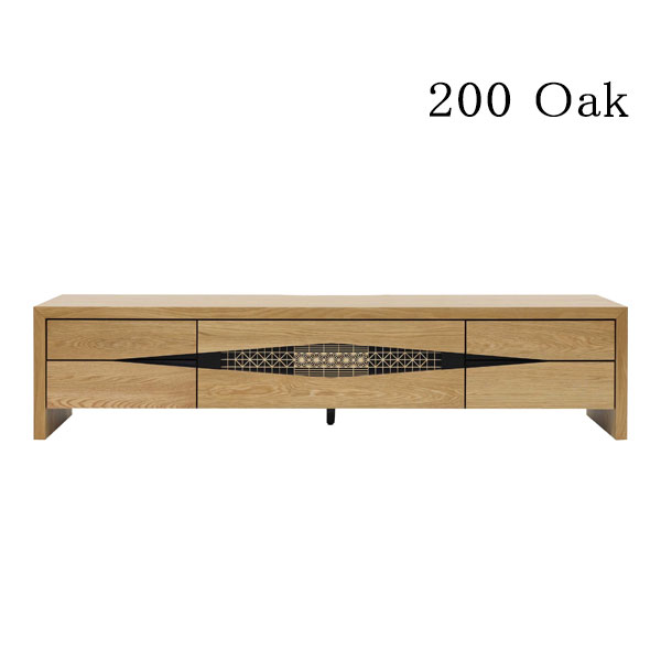[風雅/FUGA 200TVボード/OAK] テレビボード テレビ台 TV台 ローボード 幅200cm おしゃれ ナチュラル シック 高級感 組子 文様｜アイルインテリアプランニング