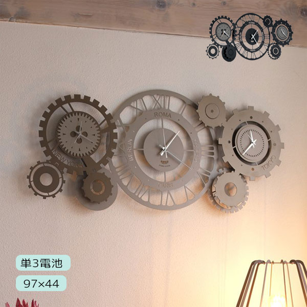 掛け時計 Arti e Mestieri【FUSO MECCANO wall clock 3112-C43/C293】アルティ エ メスティエリ デザイナーズクロック ウォールクロック アンティーク 幅97|アイルインテリアプランニング