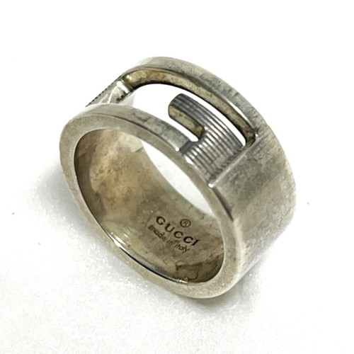 C051/GUCCI グッチ Gリング ブランデッド 指輪 11.5号 グッチ GUCCI ブランデッド Gロゴ ワイド リング 11.5号 SV925