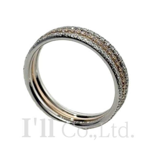 【中古】Tiffany&Co. ティファニー フルエタニティ ダイヤ リング PT950 750PG フルダイヤモンド 9号 ブランドジュエリー アクセサリー 指輪 プラチナ ピンクゴールド K18PG フルサークル【中古】【82552】|I’ll 店