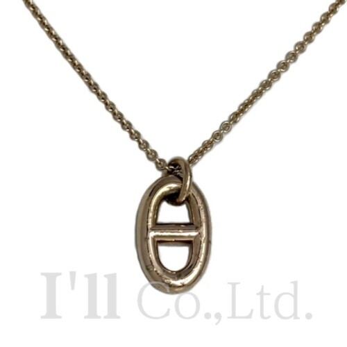 【中古】HERMES　エルメス　ファランドール　PM　ネックレス　750PG　ブランドジュエリー　アクセサリー　Au750　K18PG　18金　ピンクゴールド　Hモチーフ　シェーヌダンクル【中古】【83346】