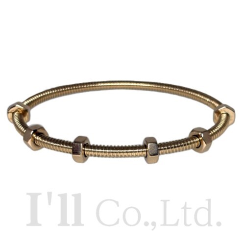 【中古】CARTIER　カルティエ　エクル　ドゥ　カルティエ　ブレスレット　B6049517　750PG　＃17　ブランドジュエリー　アクセサリー　バングル　Au750　K18PG　ピンクゴールド　18金　ナットモチーフ【中古】【84992】｜Ｉ&rsquo;ｌｌ 店