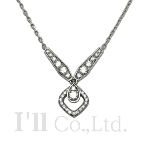 【中古】CHAUMET　ショーメ　ジョゼフィーヌ　エクラ　フローラル　ネックレス　396150　750WG　29Pダイヤモンド　ブランドジュエリー　アクセサリー　ペンダント　Au750　750ホワイトゴールド　K18WG　18金【中古】【84442】
