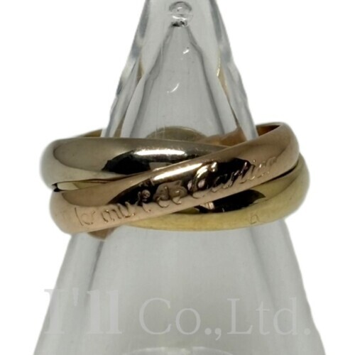 【中古】CARTIER　カルティエ　トリニティ　リング　クラシックモデル　750PG　750WG　750YG　＃49　ブランドジュエリー　アクセサリー　指輪　9号　K18　18金　Au750　スリーカラーゴールド　3連　三連　マストドゥ　ロゴ【中古】【86600】｜Ｉ&rsquo;ｌｌ 店