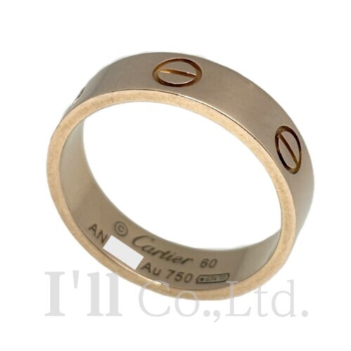 【中古】CARTIER　カルティエ　ラブ　リング　クラシックモデル　B4084860　750PG　＃60　ブランドジュエリー　アクセサリー　指輪　20号　K18PG　18金　Au750　ピンクゴールド　LOVE　Love　ウエディング　ビスモチーフ　MM【中古】【87223】｜Ｉ&rsquo;ｌｌ 店