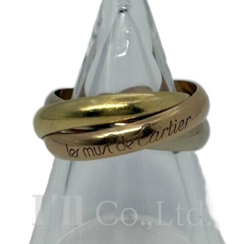 【中古】CARTIER　カルティエ　トリニティ　リング　クラシックモデル　750PG　750WG　750YG　＃53　ブランドジュエリー　アクセサリー　指輪　13号　K18　18金　Au750　スリーカラーゴールド　3連　三連　マストドゥ　ロゴ【中古】【87346】｜Ｉ&rsquo;ｌｌ 店