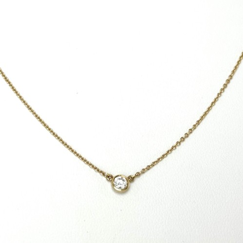 楽天市場】T【TIFFANY.Co】 バイザヤードダイヤネックレス AU750