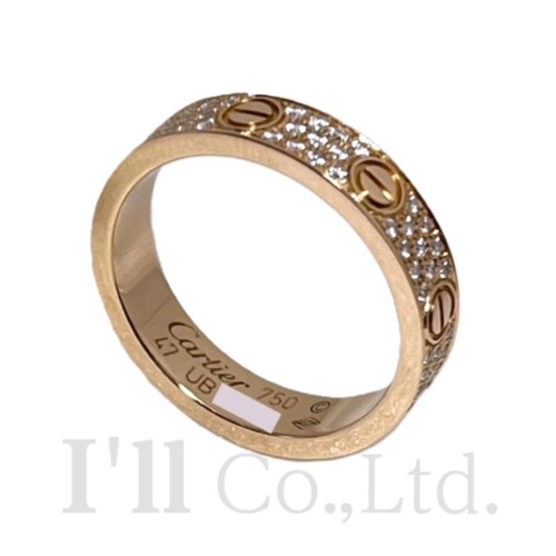 カルティエ ラブリング ミニ WG 750 #５１ LOVE（Cartier） カルティエ ミニラブリング 指輪 K18WG 750 ホワイト