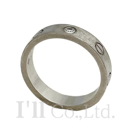 カルティエ ラブリング ミニ WG 750 #５１ Cartier カルティエ リング レディース ブランド 指輪 750WG ミニラブ