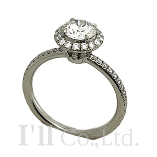 【中古】HARRY　WINSTON　ハリーウィンストン　ラウンドカット　マイクロパヴェ　ハーフエタニティ　リング　RGDPRD005MICPT　Pt950　ダイヤモンド　9号　ブランドジュエリー　アクセサリー　指輪　プラチナ　PT950　エンゲージメント【中古】【71812】