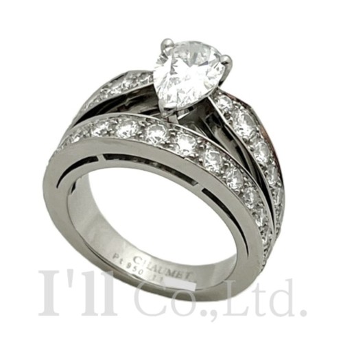 【中古】CHAUMET　ショーメ　ジョゼフィーヌ　オーブ　プランタニエール　ティアラ　リング　081801　Pt950　ペアブリリアントカットダイヤモンド1.01ct　♯50　ブランドジュエリー　アクセサリー　指輪　10号　プラチナ　ペアシェイプ【中古】【72956】