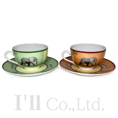 エルメス　Mesclun メスクラン　カップ&ソーサー2客セット エルメス メスクラン カップ & ソーサー 2客組