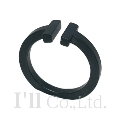 Tiffany & Co. ブラックリング15号　極美品 美品】Tiffany & Co. ブラックリング