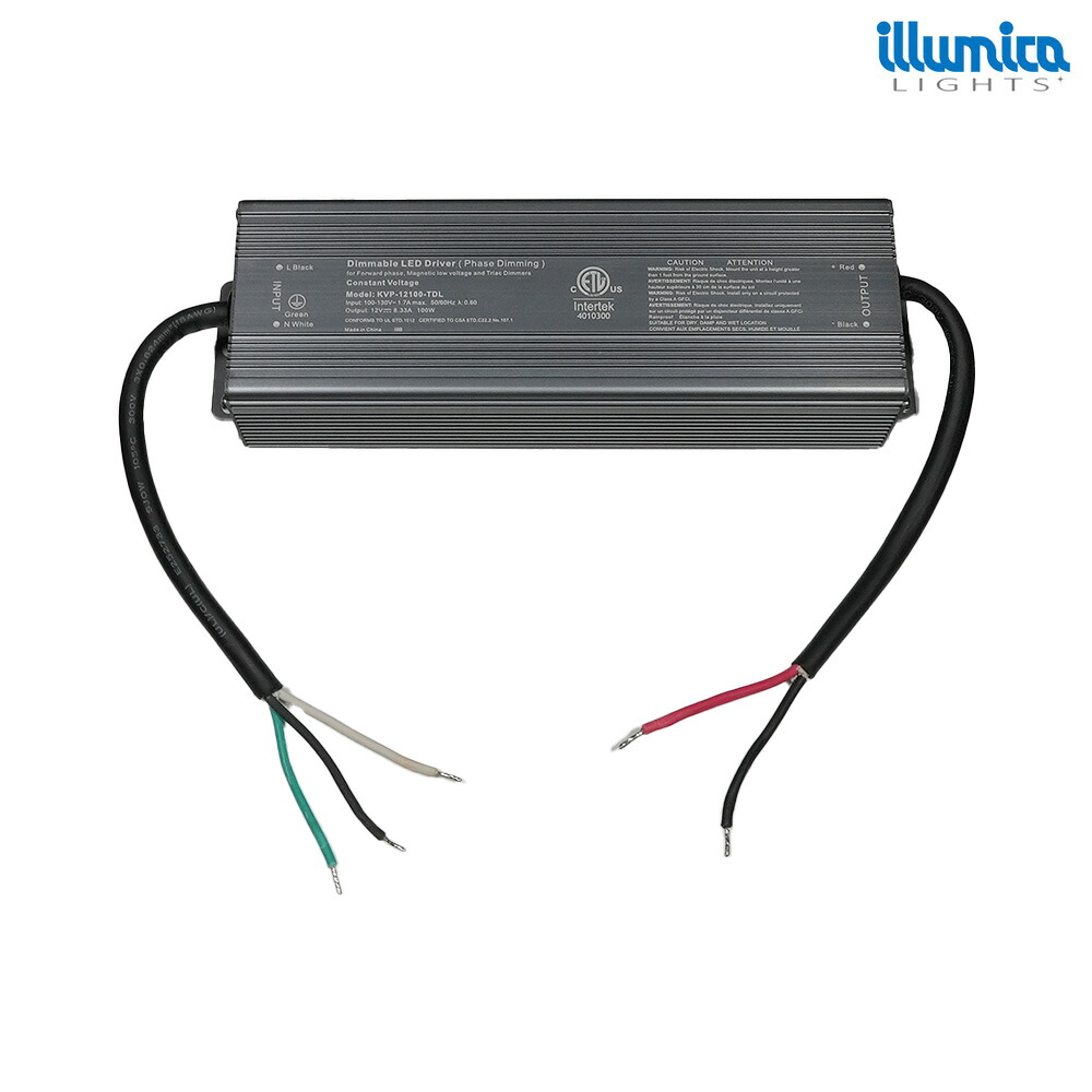 定起電力 調光 １番ウッド DC12V100W(8.33A) IP66 イルミカled磁気テープ用 棚下ともし火用 LED１番ウッド トランス状態 ワット数 間接的な行動ともし火 なら LED 専門職店 イルミカ