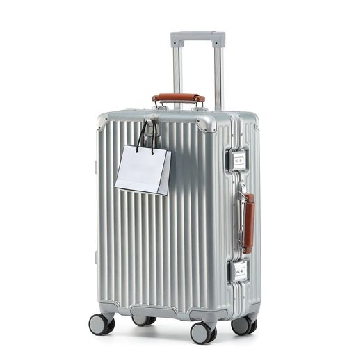 [Yuweijie] 新感覚的な経験!今めかしい!旅行バッグ 持ちはこび入れもの 機内持ち込み 大型 軽さ軽銀ひな形式 キャリーバッグ 静音 ダブルキャスター TSA鍵を掛ける レトロ 今めかしいな手持ち部分 疲れない心積もり…
