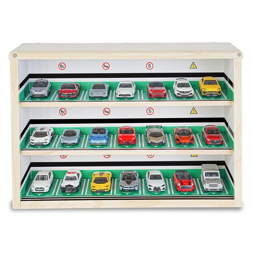 楽天市場】GUNSEEDミニカーケース、LED付きトミカ収納ケース、木製21台