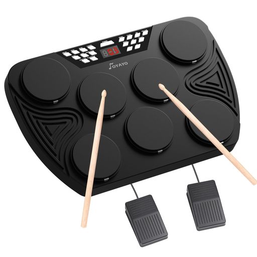 OYAYO 電子ドラムパッド 7パッド 持ち運び可能 充電式ドラムキット ベロシティ感知ドラムパッド USB-MIDI対応 Mac・PC対応 初心者 日本語説明書付き (TD01)|Ilmondomall