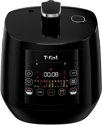 【オンライン限定】 ティファール 電気圧力鍋 3L 4人用 時短 おまかせ手料理 1台12役 自動調理 無水調理 「ラクラ・クッカー コンパクト」 独自の煮込み鍋 レシピブック付き ブラック CY3518JPA｜Ilmondomall