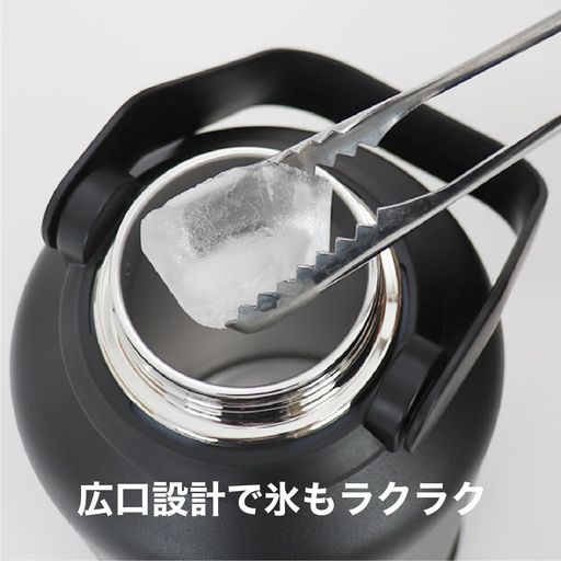 サーモフラスク1.9L黒いこと保冷専用吸い筒ステンレス鋼壜1900ml直飲みTAKEYA