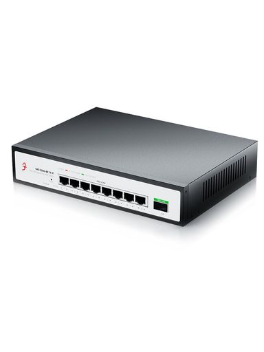 XikeStor 9ポート PoE ハブ WEB管理 2.5Gスイッチ PoE +電源 (8ポート2.5G + 1ポート10G) セキュリティ防犯カメラ AP VLANアグリゲーション スプリッタハブ | SKS3200-8E1X-P|Ilmondomall
